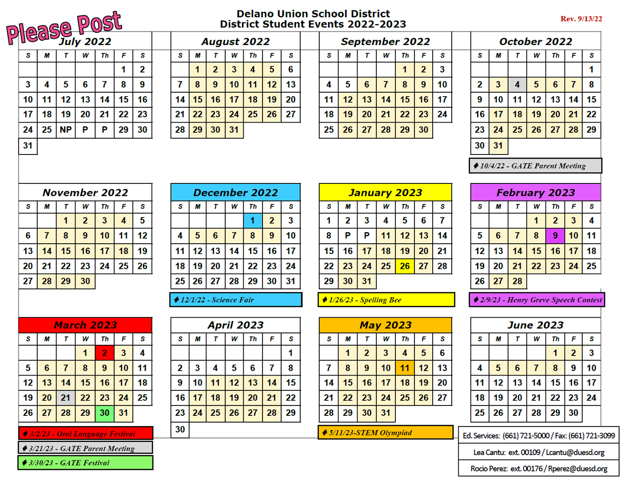 Student Events / District Student Events